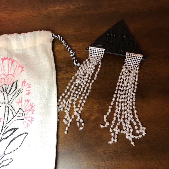 NWT Free People Chainmaille Earrings in Silver - Picture 5 of 7